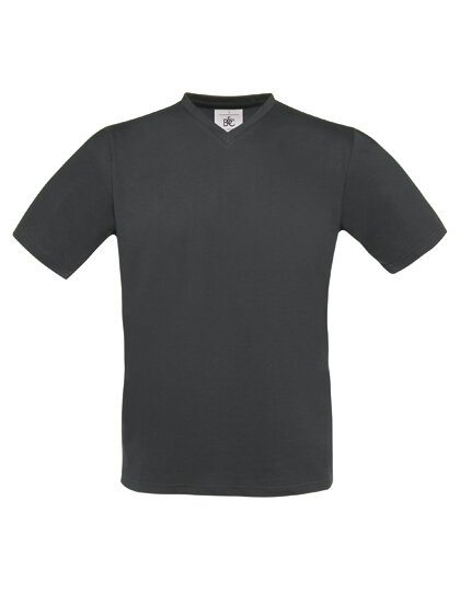 T-Shirt Exact V-Neck [Dark Grey (Solid), XL]