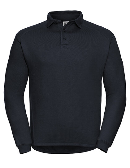 Workwear-Sweatshirt mit Kragen und Knopfleiste [French Navy, 3XL]