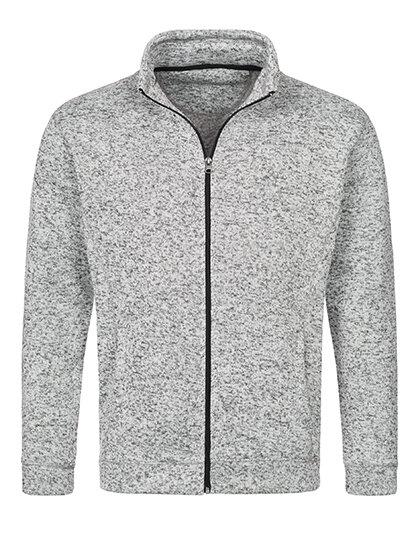 Active Knit Fleece Jacket [Light Grey Melange, 2XL]