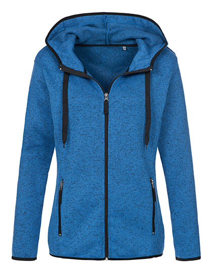 Active Knit Fleece Jacket for women [Blue Melange, S]