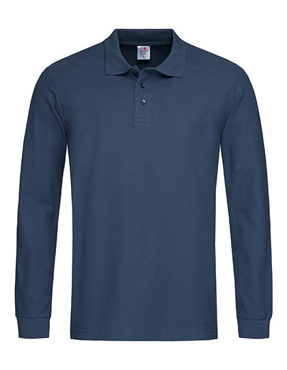 Long Sleeve Polo [Navy Blue, XL]