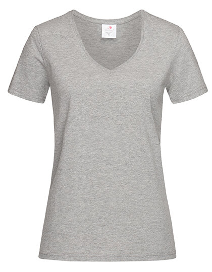 Classic-T V-Neck for women [Grey Heather, S]