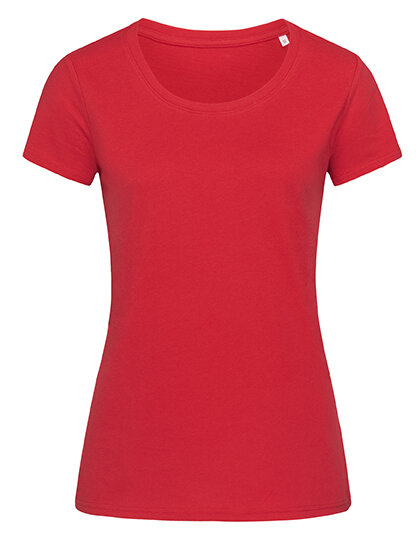 Janet Organic Crew Neck for women [Pepper Red, M]