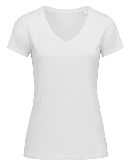 Janet Organic V-Neck for women [White, XL]