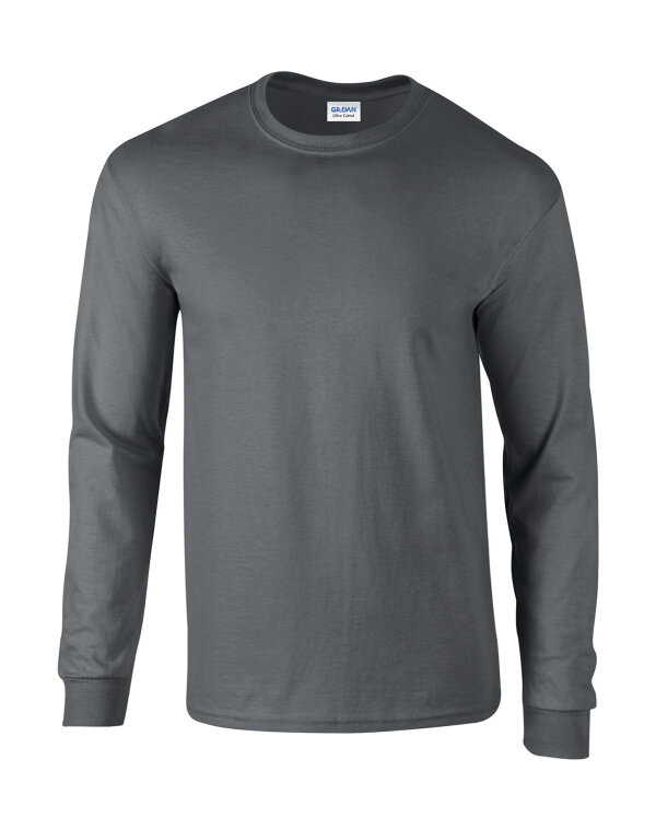 Ultra Cotton™ Long Sleeve T- Shirt [Charcoal (Solid), M]