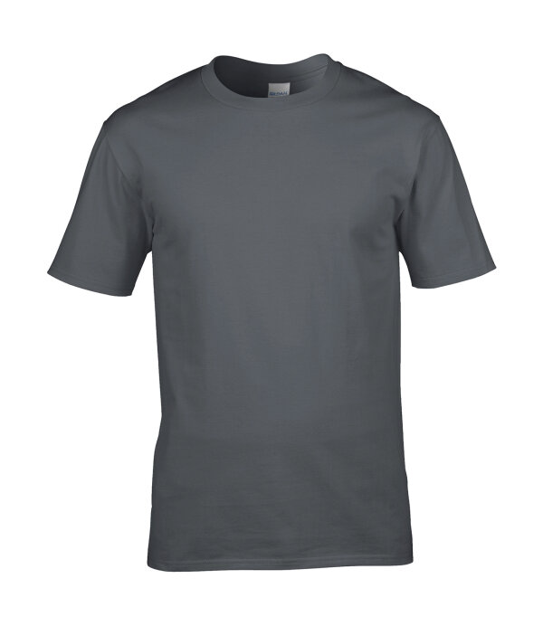 Premium Cotton T-Shirt [Charcoal (Solid), 2XL]