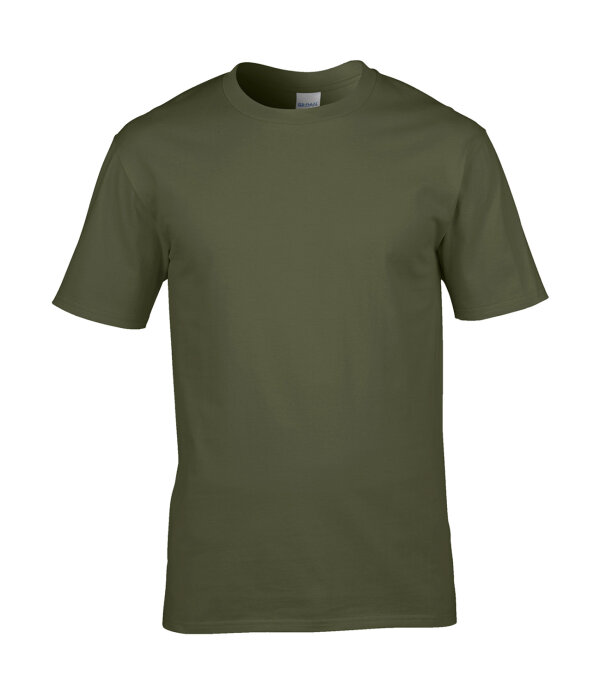 Premium Cotton T-Shirt [Military Green, L]