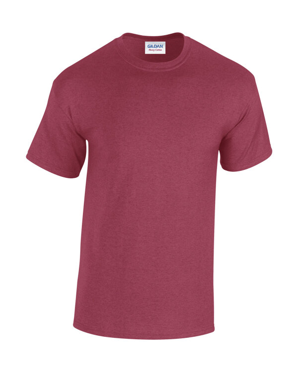 Heavy Cotton T- Shirt [Antique Cherry Red (Heather), 2XL]
