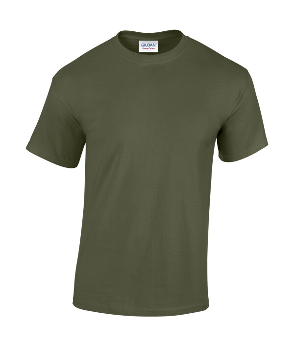 Heavy Cotton T- Shirt [Military Green, 2XL]