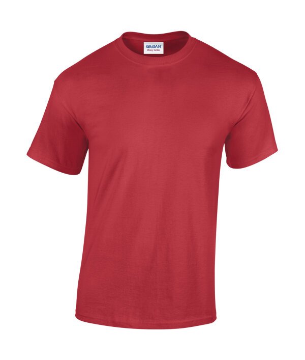 Heavy Cotton T- Shirt [Red, 3XL]
