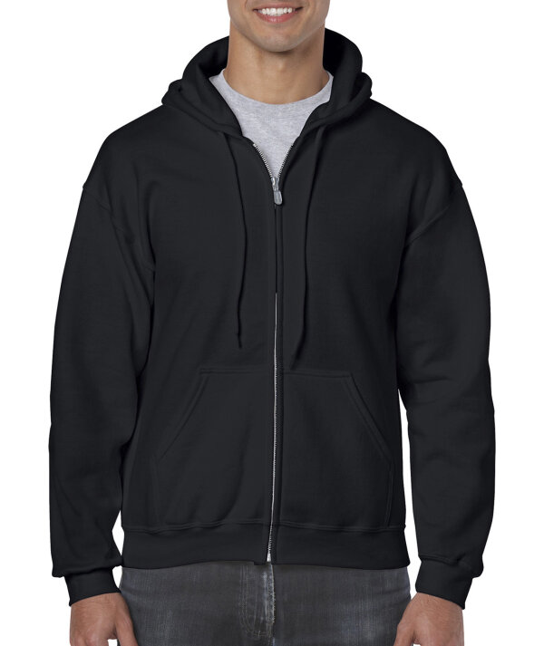 Heavy Blend Full Zip Hooded Sweatshirt [Black, XL]