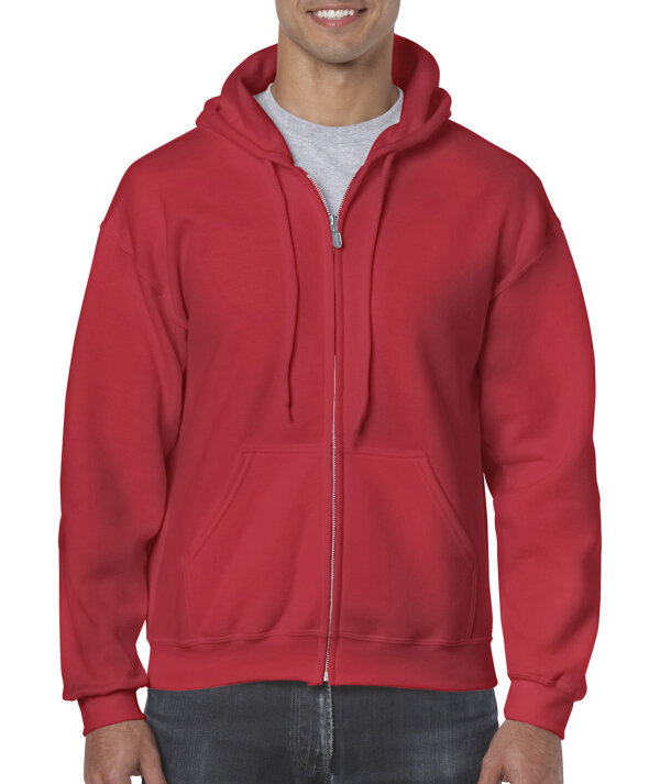 Heavy Blend Full Zip Hooded Sweatshirt [Red, 2XL]