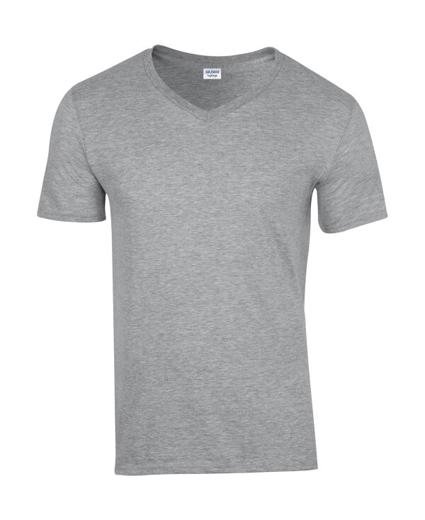 Softstyle® V-Neck T-Shirt [Sport Grey (Heather), XL]