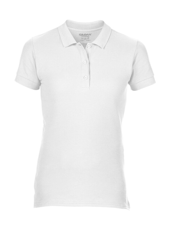 Premium Cotton® Ladies` Double Piqué Polo [White, 2XL]