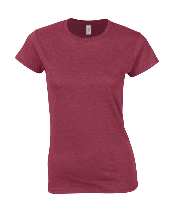 Softstyle® Ladies´ T- Shirt [Antique Cherry Red (Heather), S]