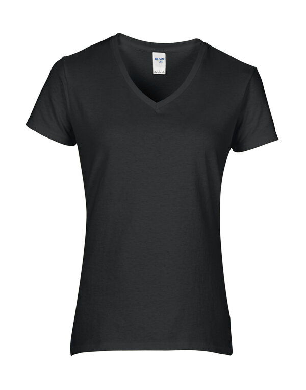 Premium Cotton® Ladies` V-Neck T-Shirt [Black, S]