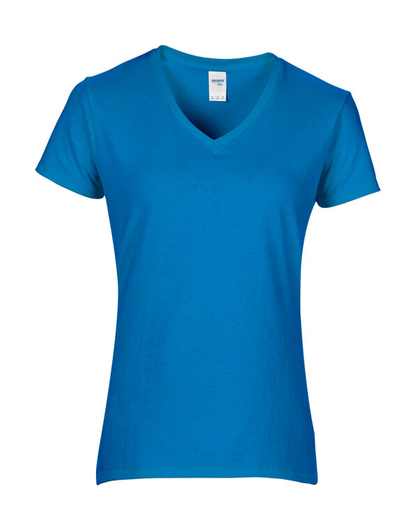 Premium Cotton® Ladies` V-Neck T-Shirt [Sapphire, L]