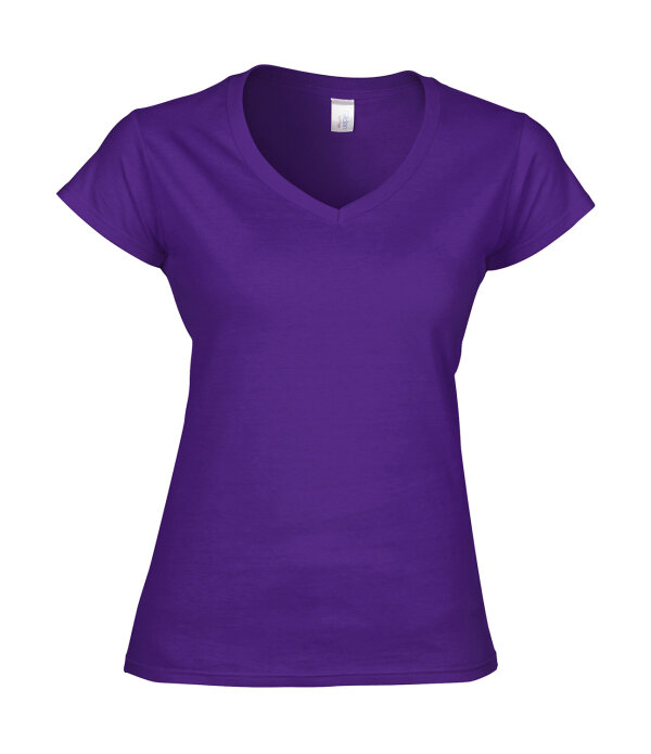 Softstyle® Ladies´ V-Neck T-Shirt [Purple, M]