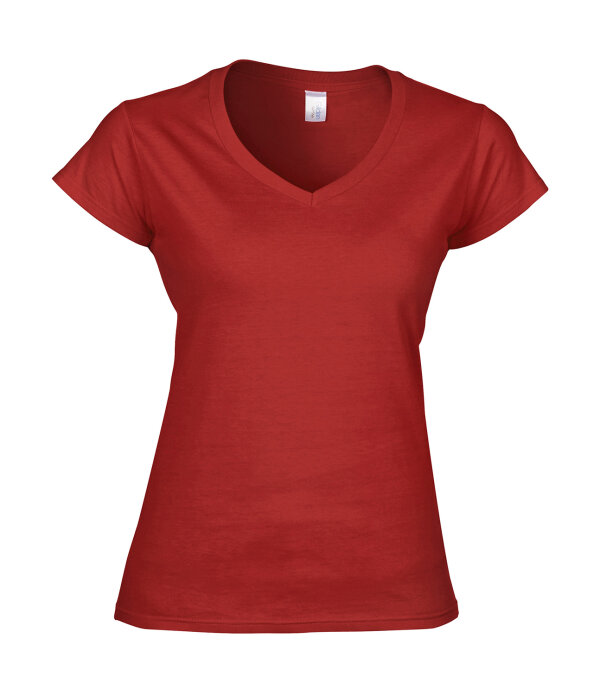Softstyle® Ladies´ V-Neck T-Shirt [Red, M]