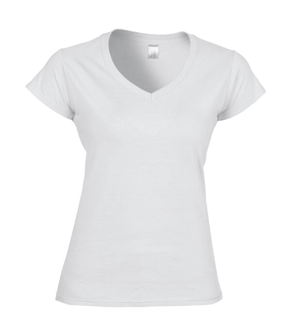 Softstyle® Ladies´ V-Neck T-Shirt [White, S]