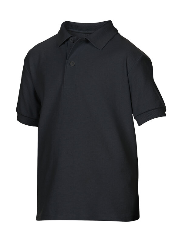 DryBlend® Youth Double Piqué Sport Shirt [Black, 116/128]