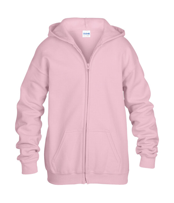 Heavy Blend? Youth Full Zip Hooded Sweatshirt [Light Pink, 104/110]