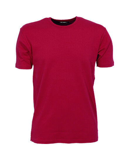 Mens Interlock Bodyfit T-Shirt [Deep Red, S]