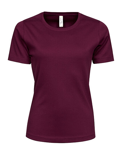 Ladies Interlock T-Shirt [Wine, 3XL]