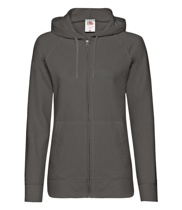 Lady Fit Lightweight Hooded Sweat Jacket [Graphit, L]
