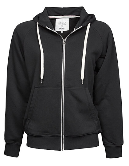 Ladies Urban Zip Hoodie Jacket [Black, L]