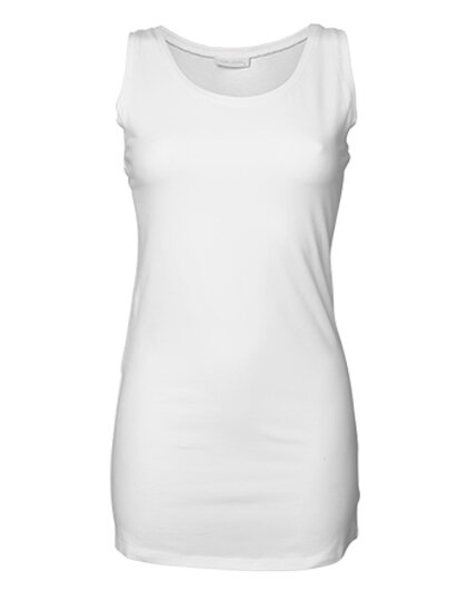 Ladies Stretch Top Extra Long [White, 2XL]