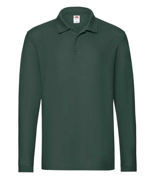 Premium Long Sleeve Polo [Waldgrün, L]