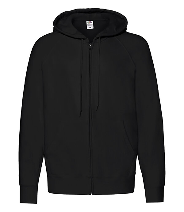Lightweight Hooded Sweat Jacket [Schwarz, L]