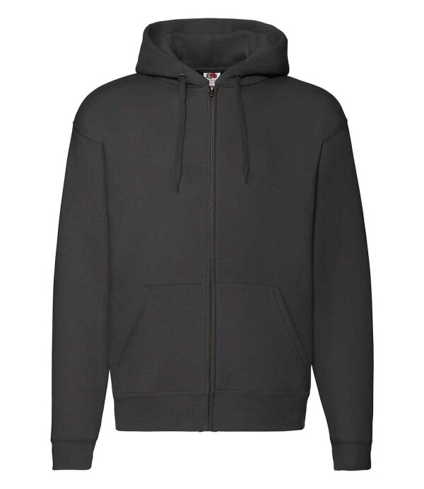 Premium Hooded Sweat Jacket [Schwarz, 2XL]