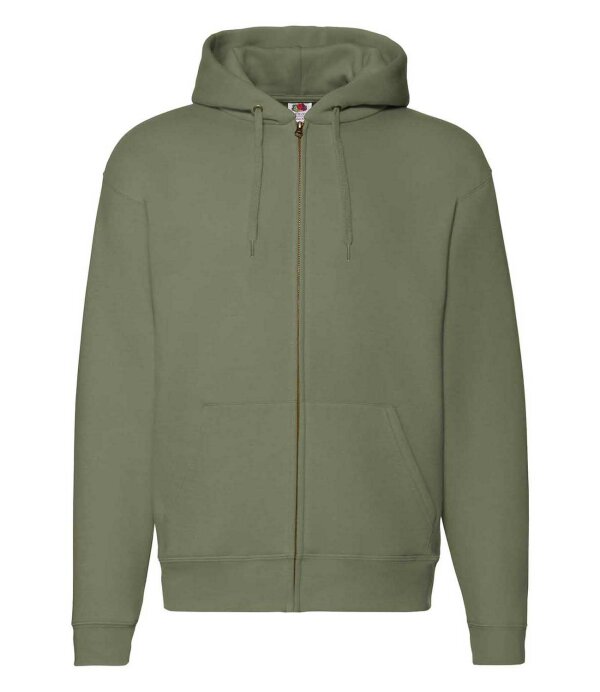 Premium Hooded Sweat Jacket [Olive, L]