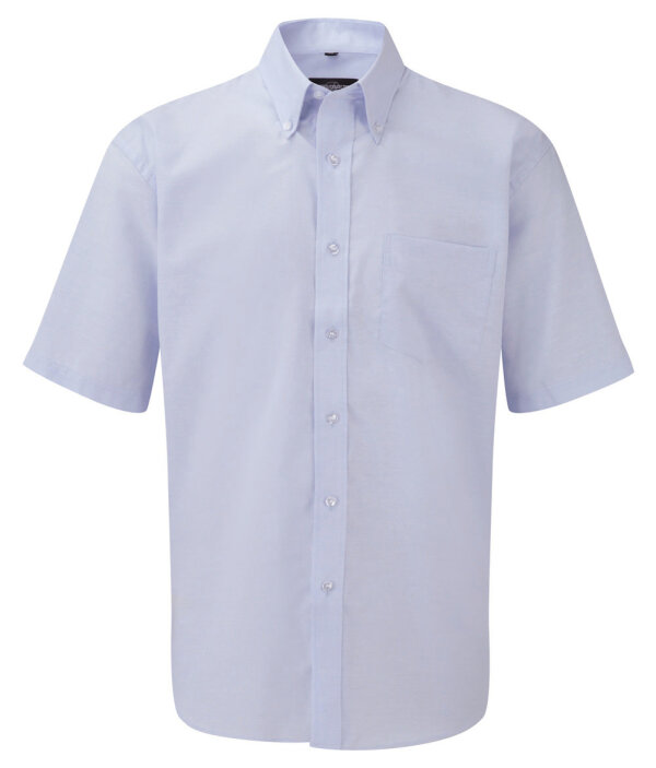 Mens Short Sleeve Easy Care Oxford Shirt [oxford blue, 3XL]