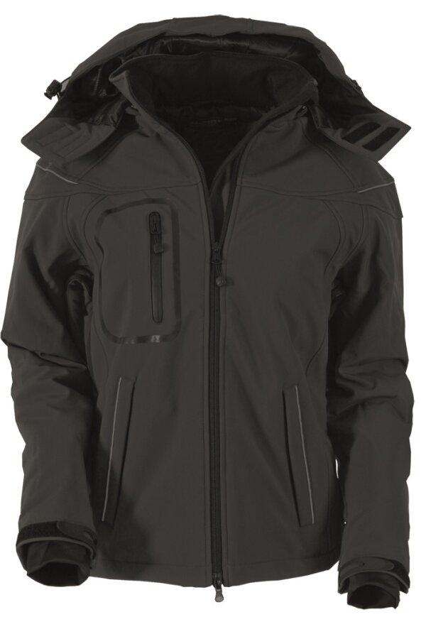 Ladies Winter Softshell Jacket [black, 2XL]