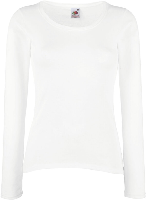 Lady-Fit Longsleeve Valueweight [Weiß, L]