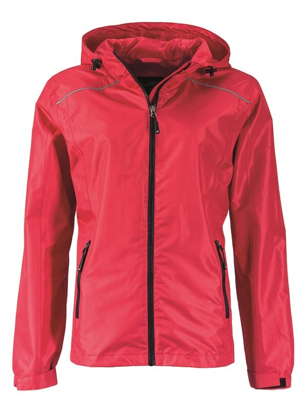 Ladies Rain Jacket [red black, XL]