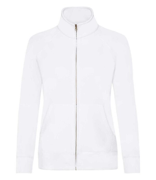 Lady-Fit Premium Sweat Jacket [Weiß, 2XL]