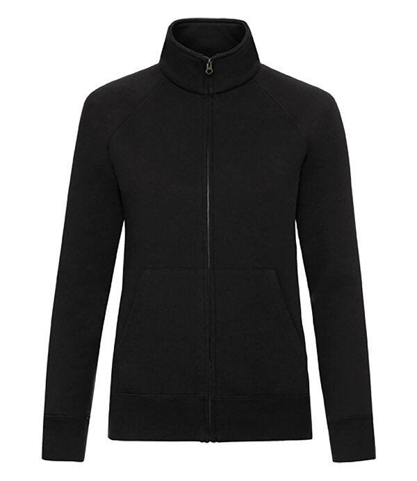 Lady-Fit Premium Sweat Jacket [Schwarz, L]