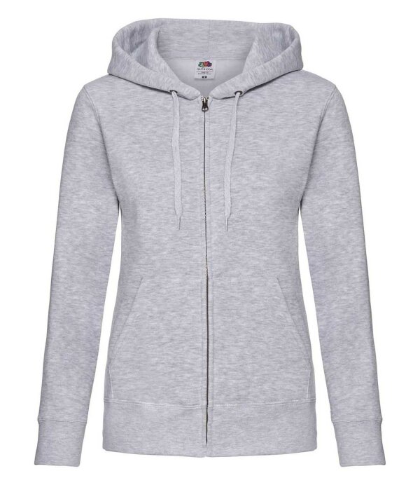 Lady-Fit Premium Hooded Sweat Jacket [Graumeliert, M]