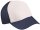 5 Panel Polyester Mesh Cap [white navy, One-size]