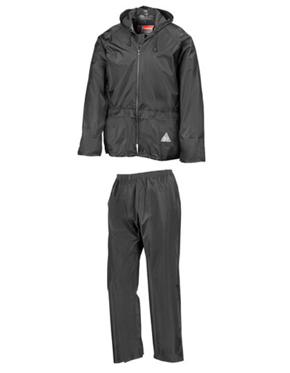 Waterproof Jacket and Trouser Set [black, 2XL]