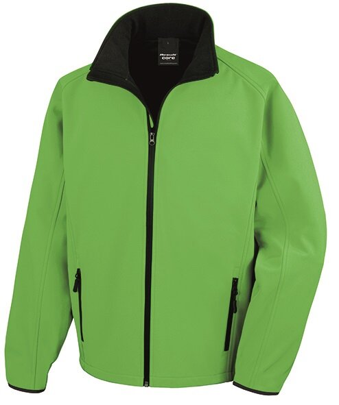 Printable Softshell Jacket [vivid green black, XL]