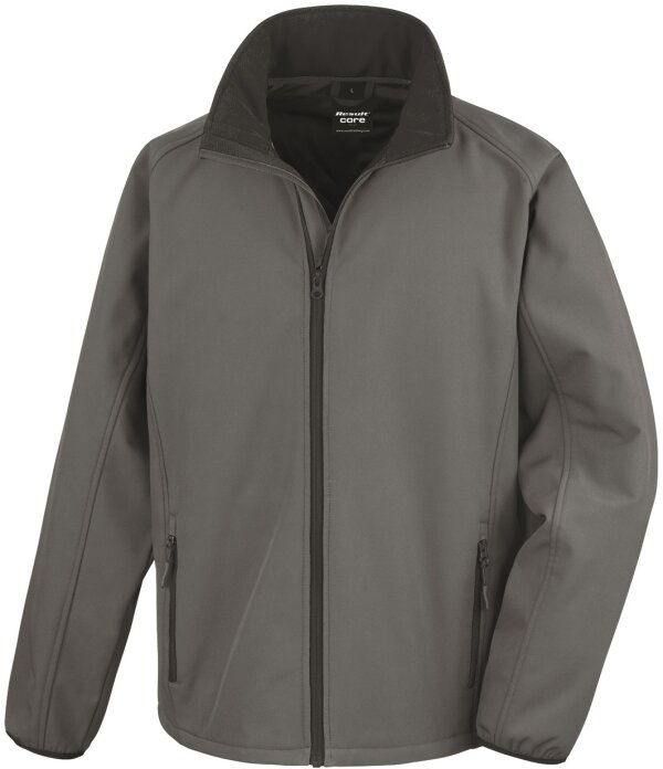 Printable Softshell Jacket [grey black, XL]