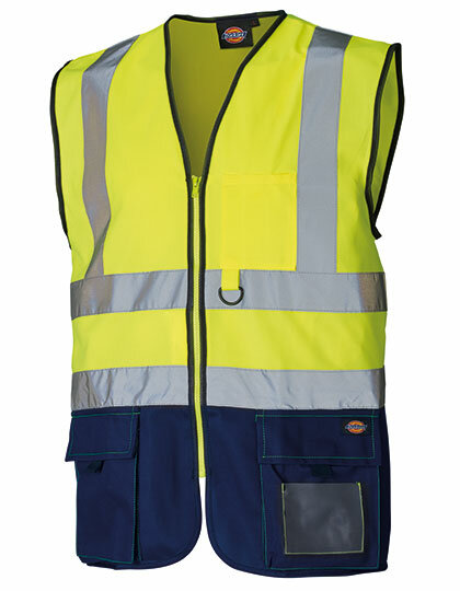 Two Tone High Visible Bodywarmer [Yellow Navy, L]