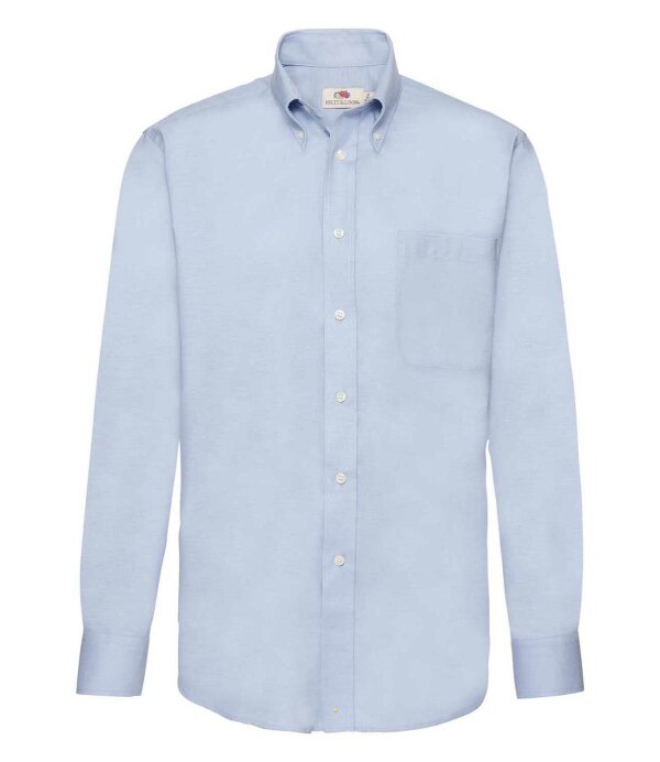 Men`s Long Sleeve Oxford Shirt [Oxford Blue, 3XL]