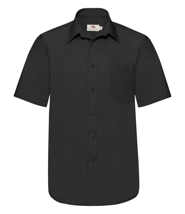 Men`s Long Sleeve Poplin Shirt [Black, S]